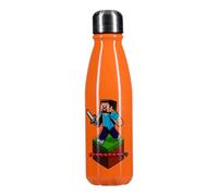 Paladone Gourde Minecraft réutilisable en aluminium avec couvercle à vis, 600 ml, sous licence officielle Gaming, pour le voyage, l’école et le bureau