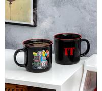 Paladone Grippe-Sou Tasse thermo-réactive à motif d’écran TV 350 ml sous licence officielle du film Ça, tasse à café en céramique pour thé et chocolat chaud, pour les fans de films d'horreur