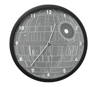 Paladone Horloge Murale Étoile de la Mort phosphorescente - Officiellement licencié Star Wars, Décoration Lumineuse - Inclut des Stickers muraux, Décor pour Chambres d'enfants, Fonctionne à Piles