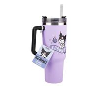 Paladone Tasse isotherme Kuromi 900 ml Violet - paille et poignée - sous licence Sanrio