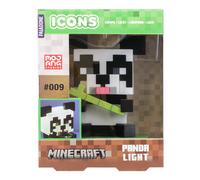 Minecraft Paladone Lampe de bureau sur pied Panda sous licence officielle Décoration de salle de jeux et marchandises pour garçons et filles Veilleuse cadeau pour salle de jeux et chambre à coucher