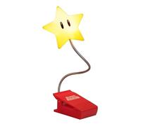 Paladone Lampe de lecture Super Mario Super Star avec pince - Lampe LED à clip avec bras flexible, fonctionne avec piles, produit officiel Nintendo