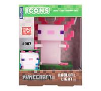 Minecraft Officially Licensed Axolotl Free Standing Desk Light, Gaming Room Decor and Merchandise for Boys and Girls, Nightlight Gift Accessory for Playroom and Bedroom | Paladone