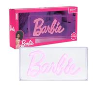 Paladone Lampe Néon LED Barbie - Officiellement Licenciée, Panneau Lumineux Rose Autonome ou Murale, Accessoires & Décor Chambre de Fille
