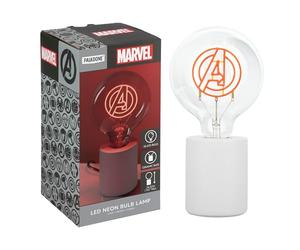 Paladone Lampe néon LED décorative Marvel Avengers - Ampoule en verre E27, cadeau de collection sous licence officielle Superhero, lumière amusante pour chambres et maisons