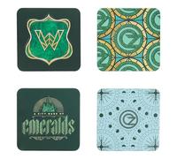 Paladone Lot de 4 dessous de verre Wicked Movie - Cadeau sous licence officielle Disney pour les fans méchants, dos en liège Oz et Emerald City, dessous de verre élégant pour décoration d'intérieur