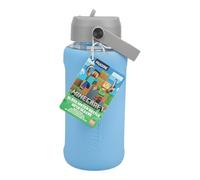 Paladone Minecraft Axolotl Bouteille d'eau en verre avec manchon en silicone, 800 ml, passe au lave-vaisselle, sous licence officielle