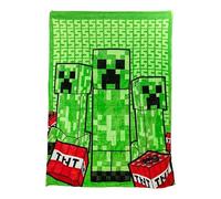 Paladone Minecraft Creeper Couverture de Coussin 2 en 1 - Couverture de Voyage sous Licence Officielle Microsoft, Pliable, Douce et Moelleuse, Design Compact pour décoration de Salon ou de Chambre à