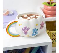 Paladone Mug Bisounours en céramique, 450 ml, forme de nuage avec poignée arc-en-ciel, sous licence officielle, pour boissons chaudes, joli objet de collection pour les fans de la culture pop rétro