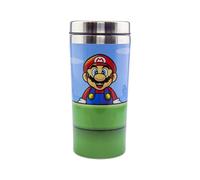 Paladone Mug de voyage Super Mario Warp Pipe – Officiellement licencié Nintendo, inox 450 ml