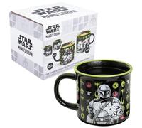 Paladone Mug Thermoréactif Star Wars The Mandalorian & Grogu en Céramique, 350 ml, Symboles Révélés à la Chaleur, Produit Officiel