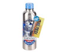 Paladone Gourde One Piece – Acier inoxydable 500 ml, couvercle à vis, licence officielle, clair