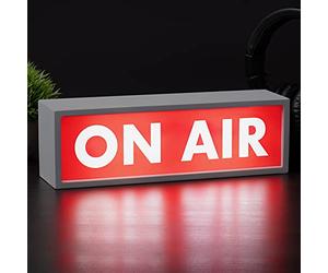 Paladone Panneau ON AIR, Lumière LED pour Vloggers, Décor Studio Streaming, Lumière Cool pour Chambre, Fonctionne sur Piles