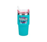 Paladone Gobelet isotherme Fortnite 600 ml paille, boissons chaudes et froides, sous licence, bleu