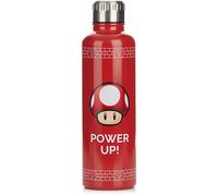 Paladone Bouteille d'Eau Power Up Mushroom Super Mario - Officielle, Bouteille en Acier Inoxydable pour Boissons Chaudes & Froides, Bouchon Étanche, Cadeau pour Gamer Rétro, 500ml (17 fl oz)