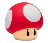 Paladone Lampe Super Mario Super Champignon SquishyGlo – Silicone souple, 3 niveaux, rechargeable