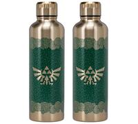 Paladone Tears of The Kingdom Bouteille d'eau en métal sous licence officielle Zelda pour fan de gamer, accessoire de bureau pour tous les âges, collection, Argenté
