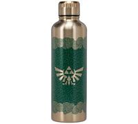 Paladone Tears of The Kingdom Bouteille d'eau en métal sous licence officielle Zelda pour fan de gamer, accessoire de bureau pour tous les âges, collection, Argenté