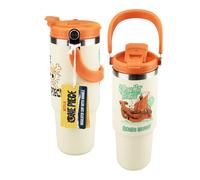 Paladone Tumbler Isotherme One Piece 900 ml avec Anse et Paille, Base Fine Compa