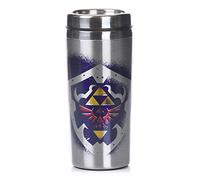 Paladone Tumbler Métal Legend of Zelda - Officiel, Mug de Voyage en Acier Inoxydable Double Paroi pour Boissons Chaudes & Froides, Cadeau pour Gamers Zelda 450ml (16 fl oz)