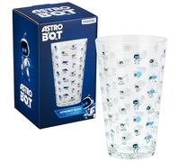 Paladone Verre à boire Astrobot - Produit Astrobot officiellement licencié | Verre à boire de 400 ml • Décalcomanies de personnages amusantes • Design durable • Vaselle de jeu • Cadeau Astrobot