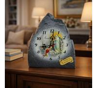 Palais du Rosaire Horloge musicale de Lourdes en Ardoise des Pyrénées 17x23cm - Maison et décoration - Culte Chrétien en Ardoise
