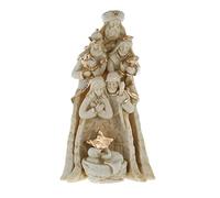 Palais du Rosaire Statue de la Sainte Famille et des Rois Mages en résine Brillante - Crèche - Culte Chrétien en Résine