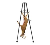 VEVOR Palan à Cerfs à Trépied, Capacité de Charge 226,8 kg, avec Treuil à Manivelle et Cintre Robuste, pour Levage, Nettoyage, Dépeçage de Gibiers de Chasse, Suspendre Alimentation à la Ferme, Noir