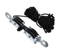 Palan à Corde à 3 Poulies en Acier Allié 2200 Lb, Levage | Roue Métallique, Faible Frottement et Fonctionnement Silencieux, pour Kayak et Stockage, 15m de Corde