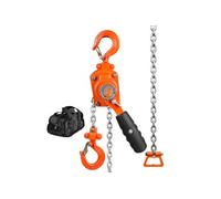 VEVOR Mini Palan à Levier Manuel 0,25 T Palan à Chaîne à Cliquet Manutention Levage 2,8 m Acier Carbone G80 Frein Weston Double Cliquet Guidage Chaîne Crochet 360° pour Marchandises Garage Quai Usine