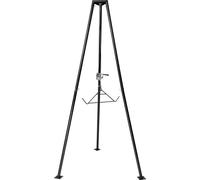 Palan à trépied pour cerfs, capacité de charge de 500 lb, treuil de levage pour gibier avec crochet et treuil manuel, accessoire pour le nettoyage, le dépouillement et le déplacement du gibier, noir