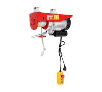 Palan électrique 1350W, Surcharge Ascenseur Treuil électrique 220V, Suspension Simple et Double400KG/800KG,10 m/min, Rouge