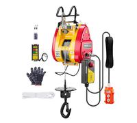 Palan Électrique 2 en 1, 500 kg, pour Garage, Entrepôt, Usine, Remorquage, Hauteur de Levage 98 pieds, 1500 W, 30 m, 11 m