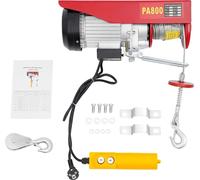 Palan électrique à câble - 1 300 W - 800 kg en double levage / 400 kg en simple levage - Télécommande filaire - 220 V 50 Hz - IP40 - Rouge