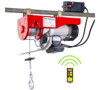 Palan électrique à câble 500/990kg 18/9m 1,6 kW 230 V télécommande SANS fil MW Tools SHN100018R