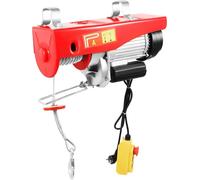Palan électrique à câble - PA1000 - Capacité de charge 1000 kg - Hauteur de levage 12 m - 1600 W - 220 V 50 Hz - Moteur en cuivre - Rouge