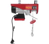 Palan électrique à câble - Radiocommandé Capacité de charge 250 kg - 2 élingues de levage - Prise UE 220 V 50 Hz - IP40 isolation B - Or
