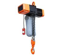 Palan électrique à chaîne de 5 000 kg, hauteur de levage de 9,1 m, pont roulant triphasé avec télécommande sans fil d'une portée de 100 m et télécommande filaire d'une portée de 8,2 m, double palan à