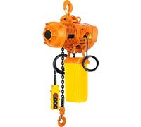 Palan électrique à chaîne monophasé 4 m de course 1 T - Télécommande Appareil de levage de grue - Dispositif de levage de charge pour l'industrie et la construction