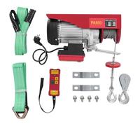 Palan électrique Avec Télécommande Sans Fil 220V, Treuil à Câble Électrique, Charge Double Câble 600kg, Câble Simple 12 M, Pour Levage Et échafaudage Dans Garage, Entrepôt Et Usine (1200W 600kg)