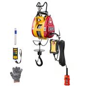 VEVOR Palan électrique 2 en 1 300 kg 1500 W – 30 m, 18,9 m/min, télécommande filaire et sans fil