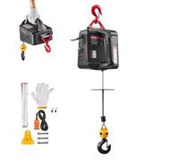 VEVOR Palan électrique HXC2 2-en-1 portable 500 kg 1500 W 7,6 m télécommande filaire