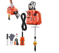 VEVOR Palan Électrique Portable 3 en 1 Treuil Électrique 500 kg Treuil Levage 1500 W pour Usine Entrepôt Garage, Hauteur Levage 7,6 m Vitesse 5 m/min, Commande Manuelle Télécommande Filaire sans Fil