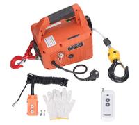 Palan électrique portable avec treuil àà distance, capacité de 500 kg, hauteur de levage maximale de 7,6 m, puissance de 1 500 W, prise européenne 220 V