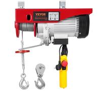 VEVOR Palan électrique 400 kg double câble – Télécommande filaire 4,2 m, 12 m de levée, arrêt d'urgence