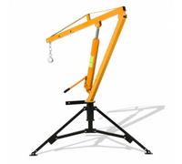 Palan Hydraulique Pour Camion, Capacité 454 kg Levage Hydraulique, Jaune | Grue à Rotule sur Attelage avec Flèche 3 en 1, Idéal Chantier Atelier Remorque Benne Basculante, Acier Antirouille