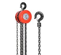 Palan Manuel à Chaine avec Crochet Robuste，treuil a chaine 1 tonne DEWINNER，3m de Levage max，Rouge