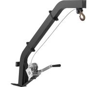 Palan pour cerfs monté sur arbre, capacité de charge de 353 lb, treuil de levage pour gibier avec sangle à cliquet, crochet robuste pour cerfs pour le dépouillement, le nettoyage, la suspension pour l