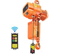 Palans électriques à chaîne SucceBuy 2000 kg, hauteur de levage 6 m, triphasés avec télécommande radio 100 m, chaîne G100 et arrêt d'urgence, adaptés aux usines, entrepôts et garages