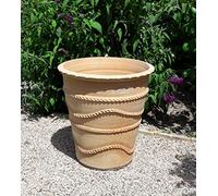 Palatina Werkstatt Grand pot de fleurs haut stable 50 cm en terre cuite, résistant au gel, bac à plantes, en Crète, pour plantation d'acanthus, 50 cm